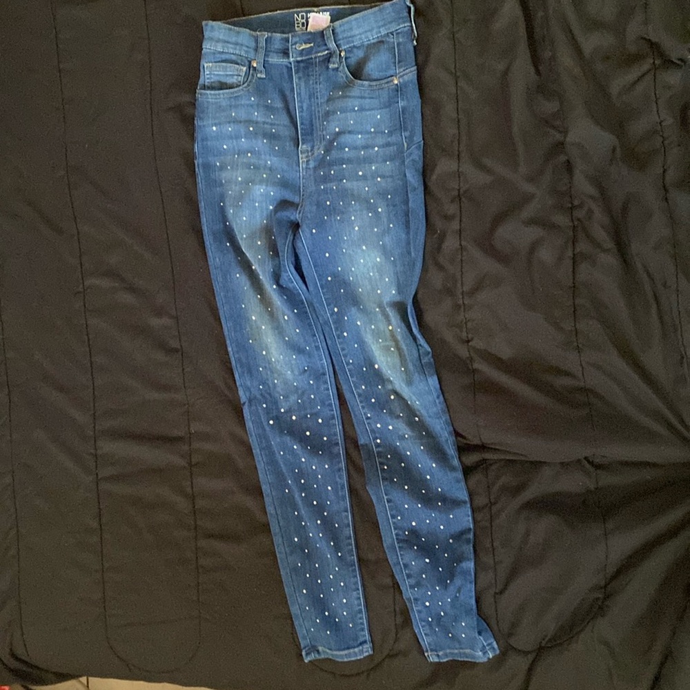 Kids High rise skinny jeans, bedazzled